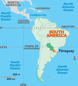 Paraguay Map South Africa